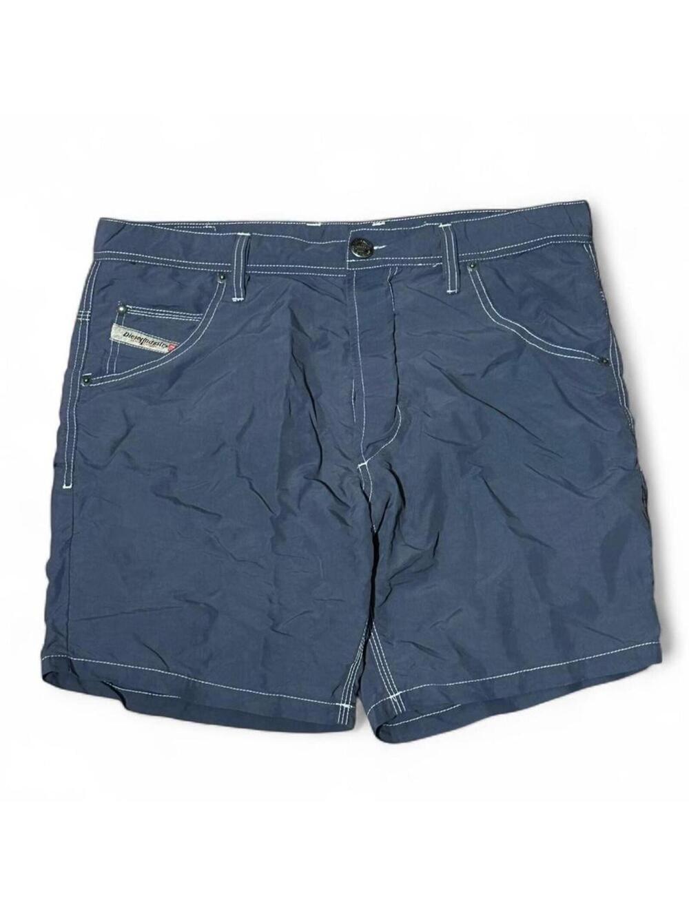 Men's Y2K Diesel Industries Grayish Blue Swimming Trunks